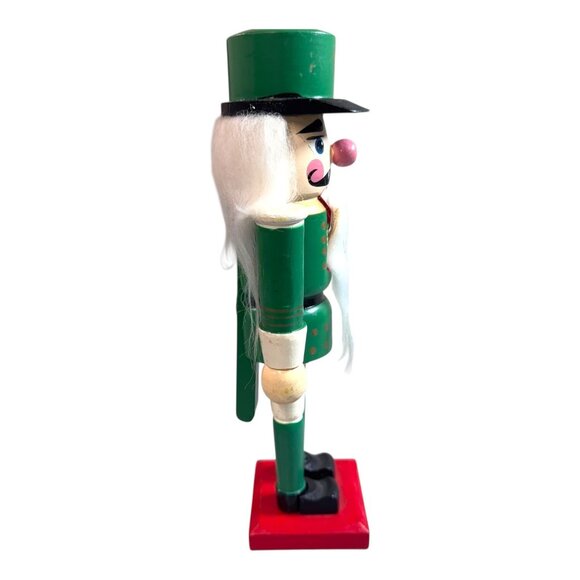 Guard Nutcracker Christmas Decor Festive Soldier Green Gold Detail Holiday 9" - Picture 4 of 9